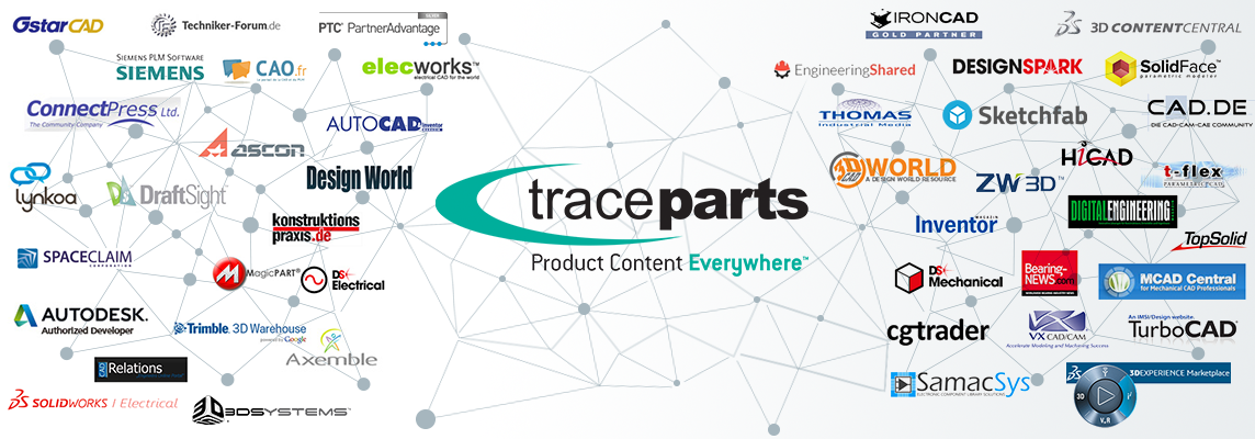 Publiez votre catalogue produits sur le réseau "TraceParts Publishing Network"
