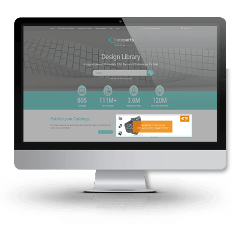 Premium Banner on the TraceParts CAD Content Platform